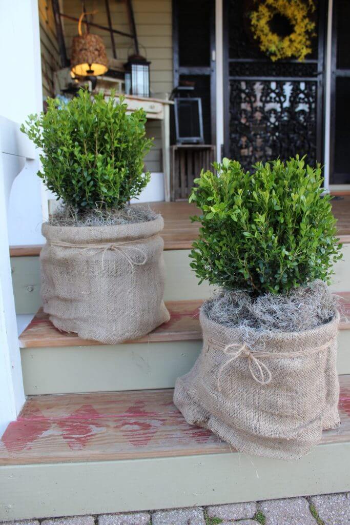 Shabby Chic Cloth Styled Planter