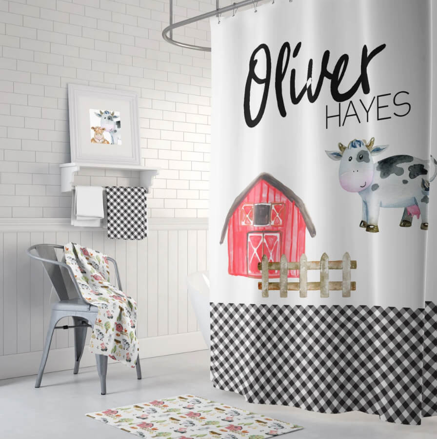 6 Piece Customizable Cow Bathroom Collection