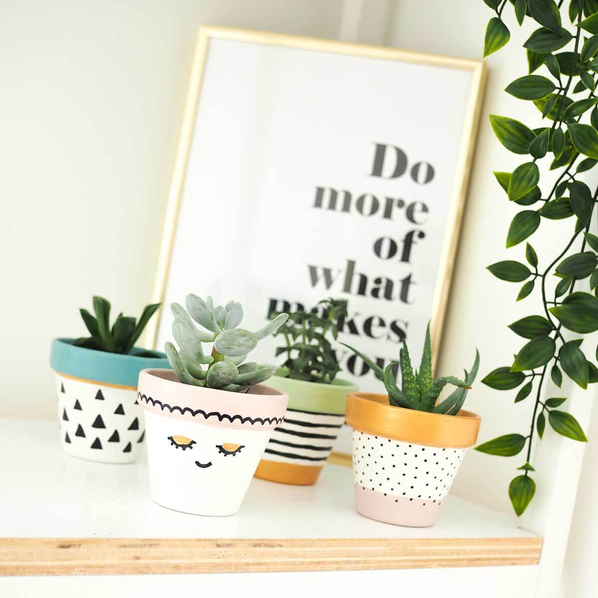 Indoor Plant Pot Painting Ideas