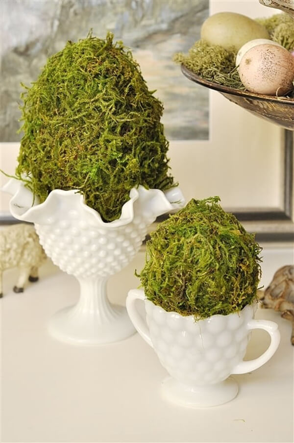 Easter Moss Egg Decor Idea