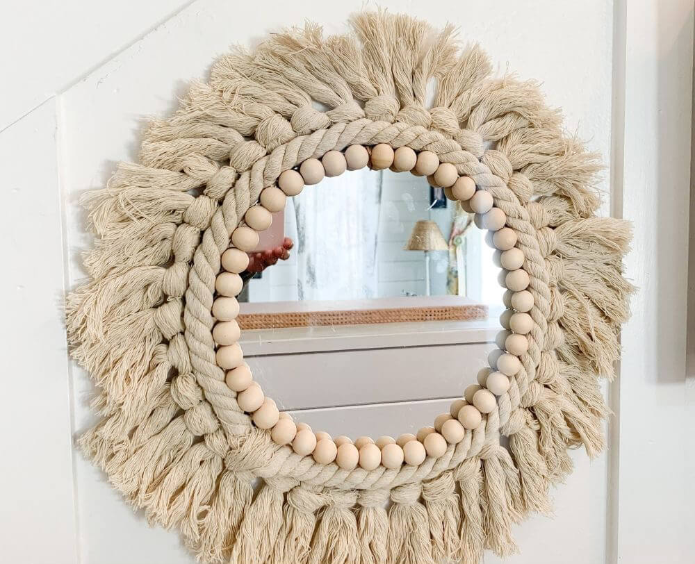 Rope Covered DIY Boho Mirror