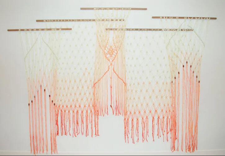 Sweet Ombre Macrame Boho Hanging