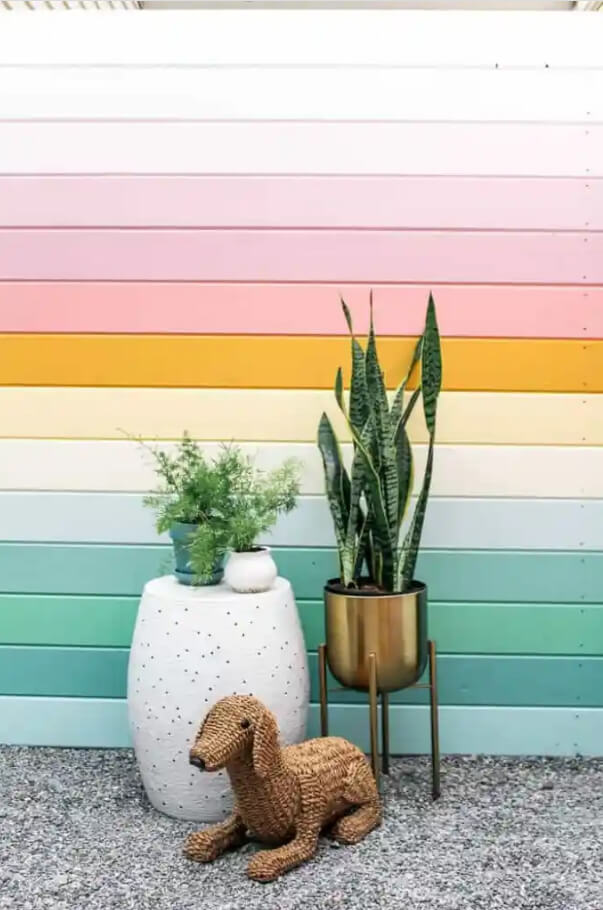 Make Your Own Rainbow Privacy Fence