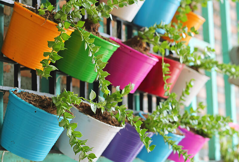 DIY painted garden decorations